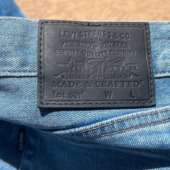 Levi’s Made & Crafted 501 Jeans in Indigo Mosaic Sz 28 x 30 - Picture 11 of 16